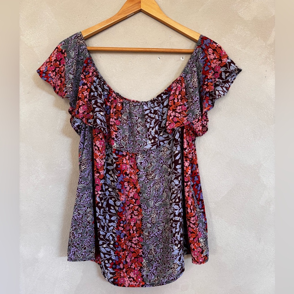 Anthropologie Maeve Vallita floral off the shoulder top